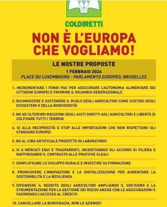proposte coldiretti a bruxelles